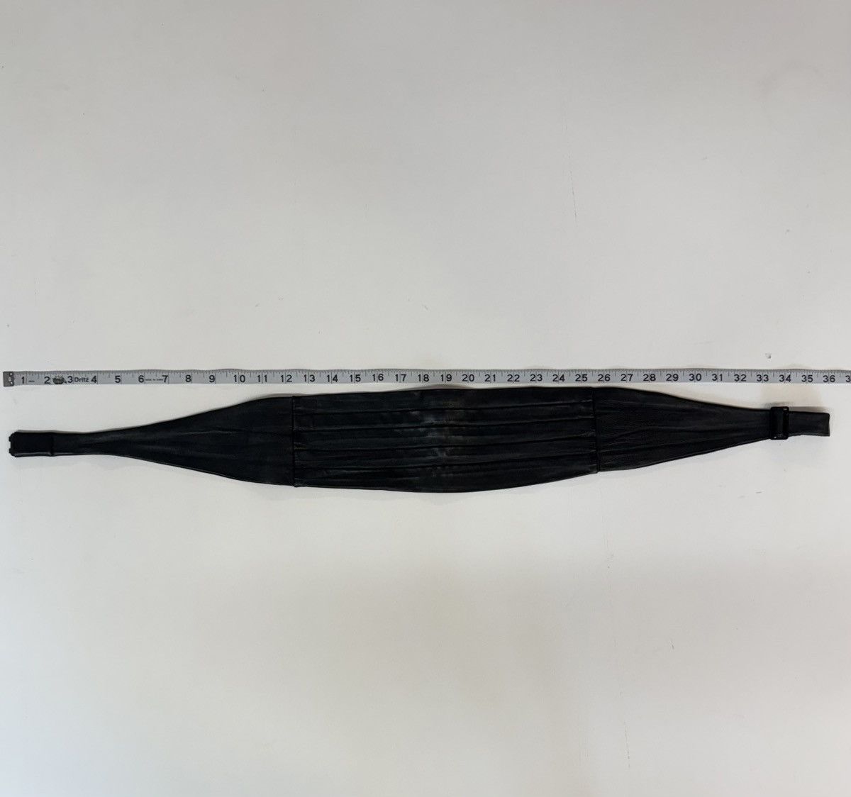 Saint Laurent Paris Saint Laurent Paris — Black Leather Wide Cummerbund Belt Size ONE SIZE - 18 Thumbnail