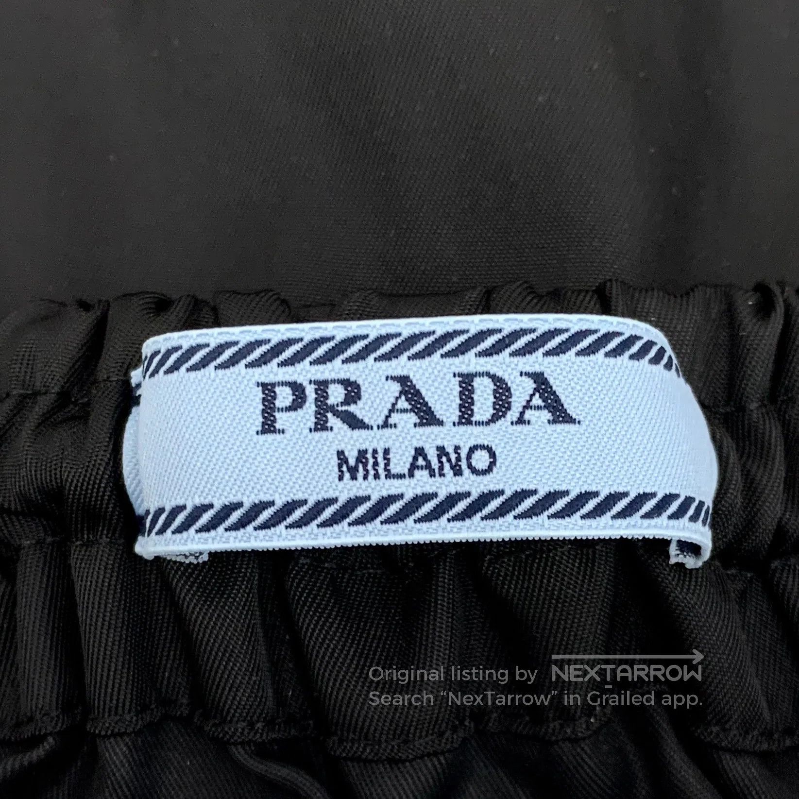 Prada Prada Black nylon pocket elastic waist workwear half skirt Size 39" - 5 Thumbnail