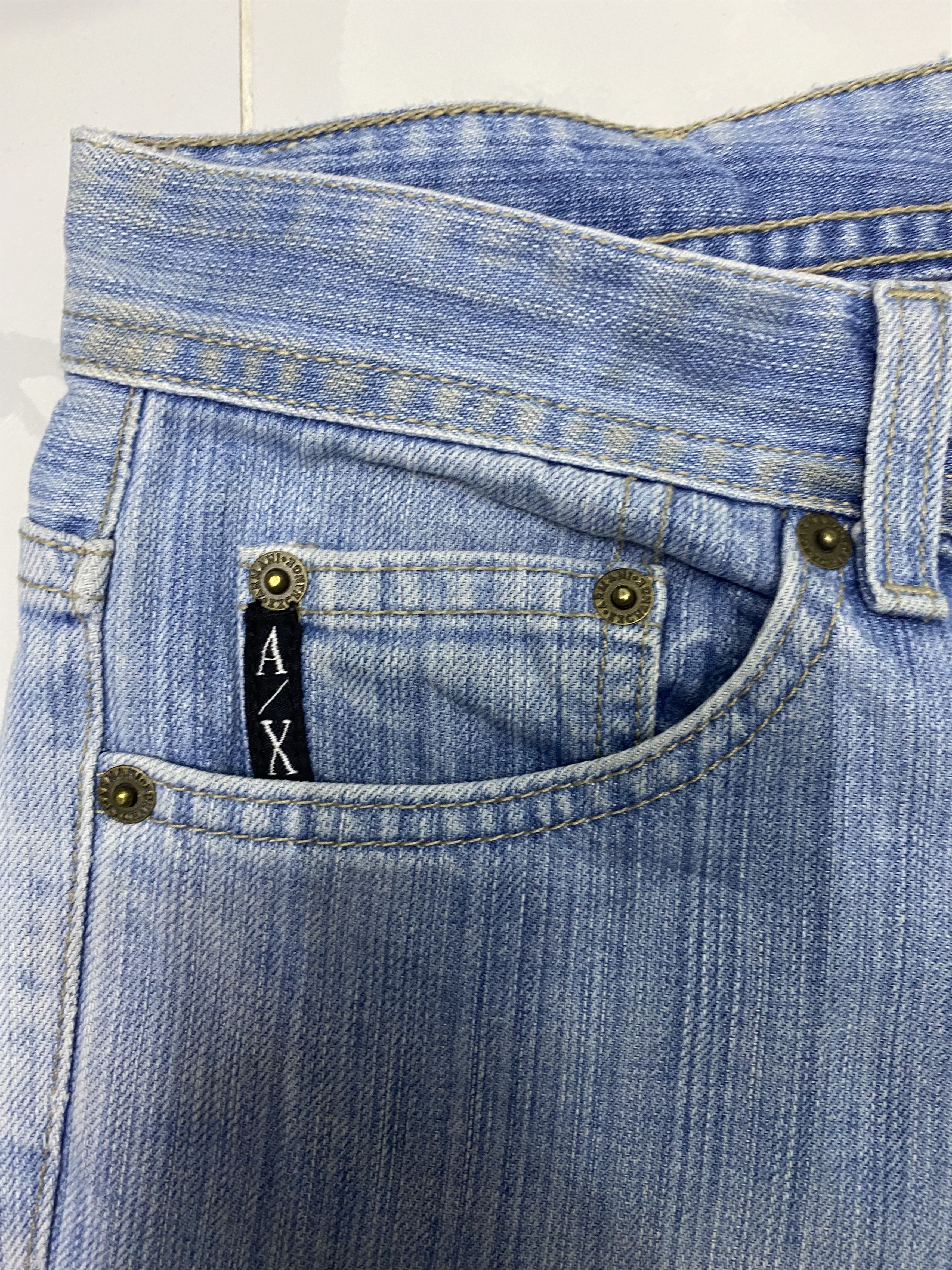 Armani Exchange Armani Exchange Bootcut Low Rise Distress Denim Jeans Size 32" / US 10 / IT 46 - 10 Thumbnail