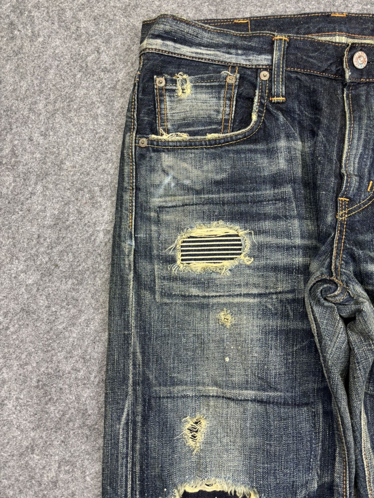 Edwin 💥Rebel Patchwork💥Edwin Painter Distressed Denim F772 Size US 32 / EU 48 - 6 Thumbnail