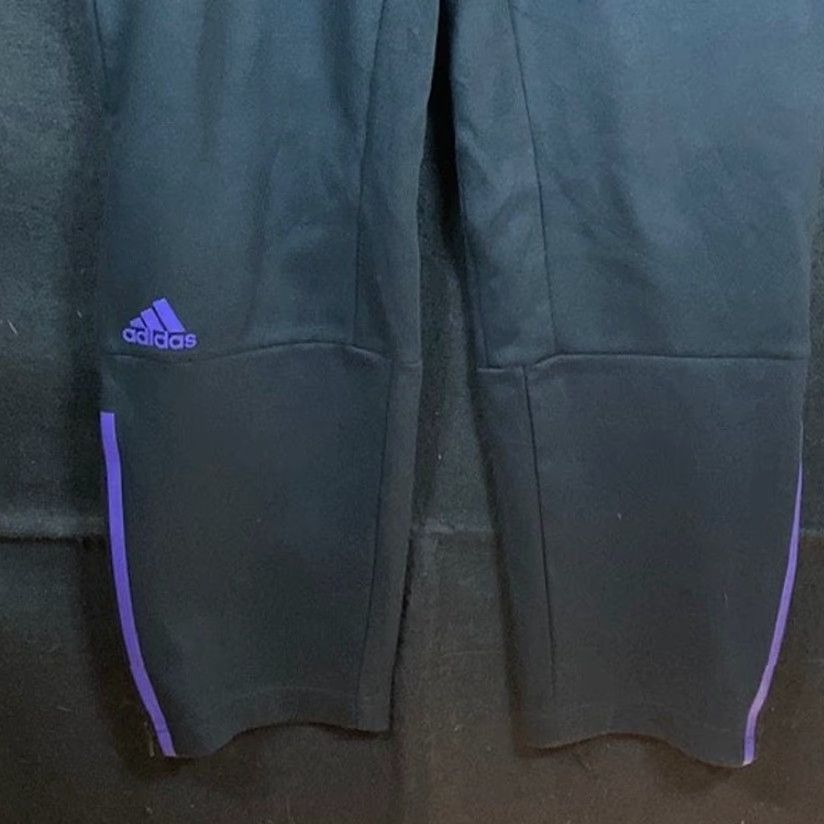 Adidas Adidas Mens Sweatpants Black Purple Pull On Straight Athletic Cotton Blend XL Pants Mens Size US 36 / EU 52 - 3 Thumbnail