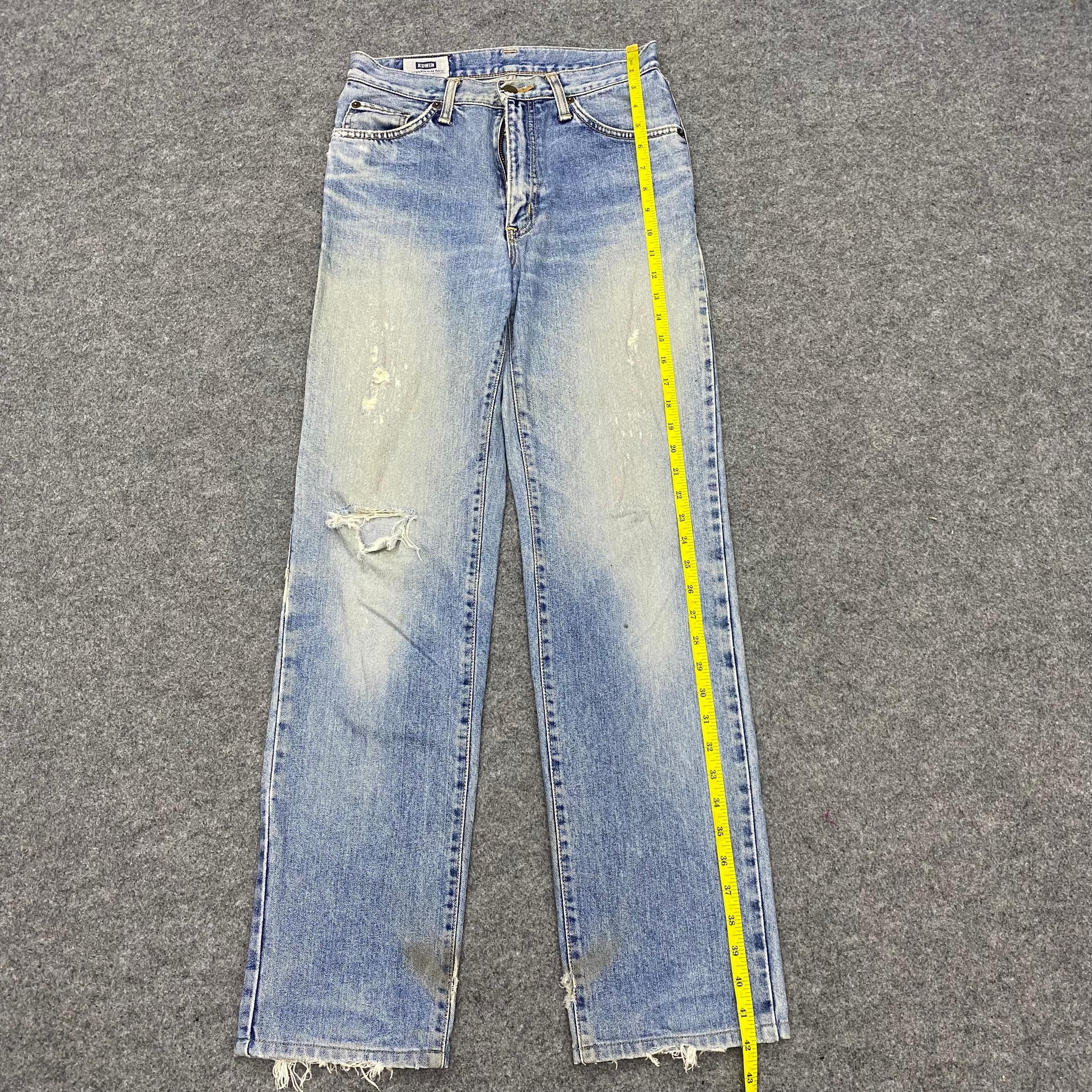 Edwin 💥Best Offer💥Vintage Edwin 502 Distressed Denim Size US 28 / EU 44 - 2 Thumbnail