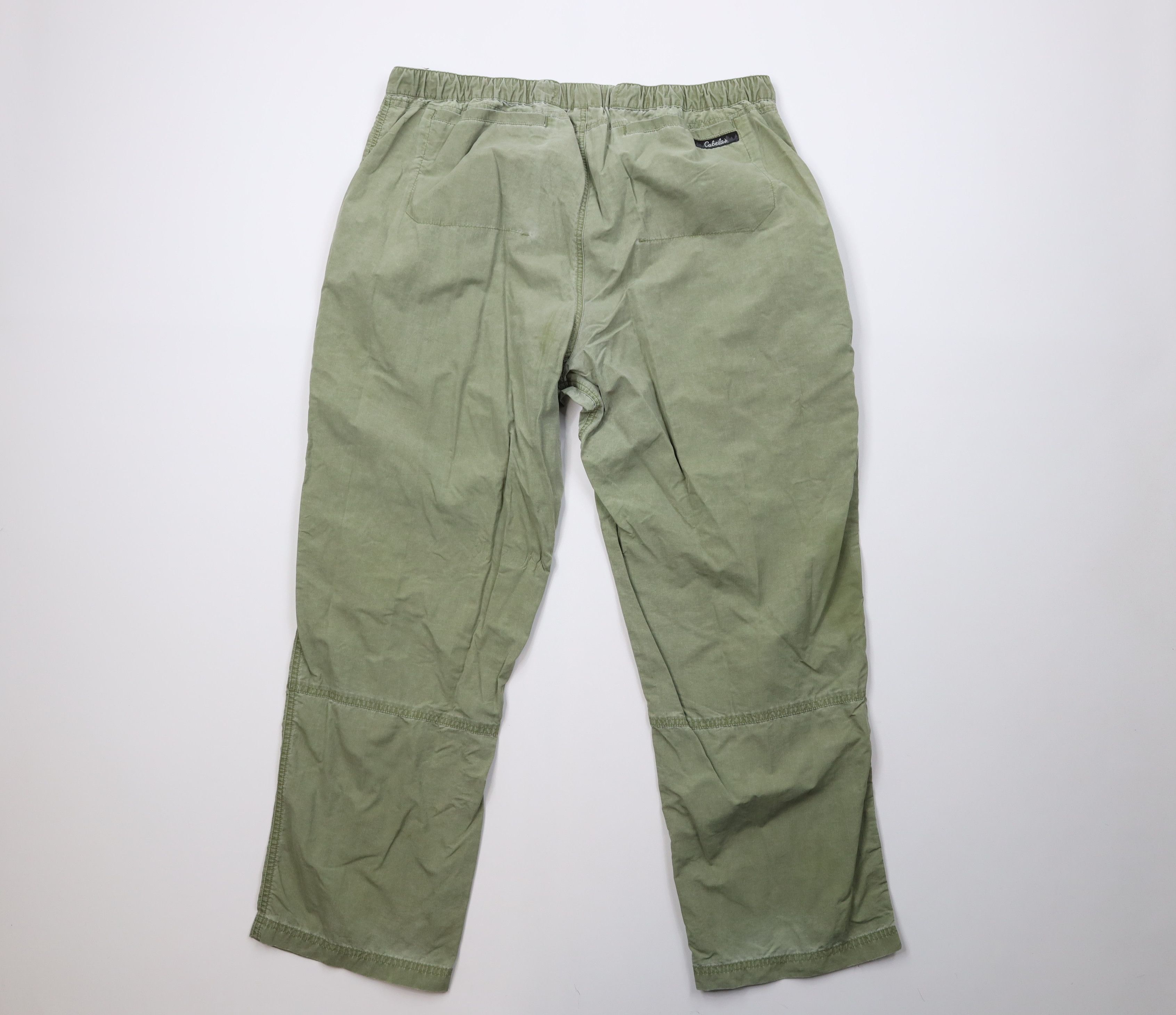 Cabelas Vintage Y2K Cabelas Stonewash Wide Leg Cargo Pants Green Size US 42 / EU 58 - 9 Thumbnail