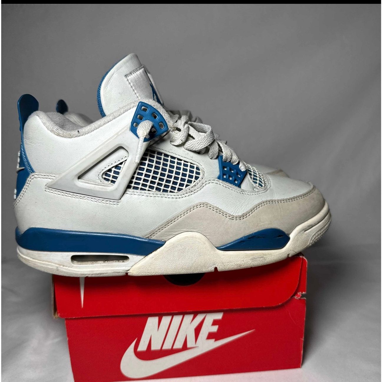 Jordan Brand × Nike Size 7.5 - Air Jordan 4 Retro Military Blue 2024 Men's Shoes Size US 7.5 / EU 40-41 - 1 Thumbnail