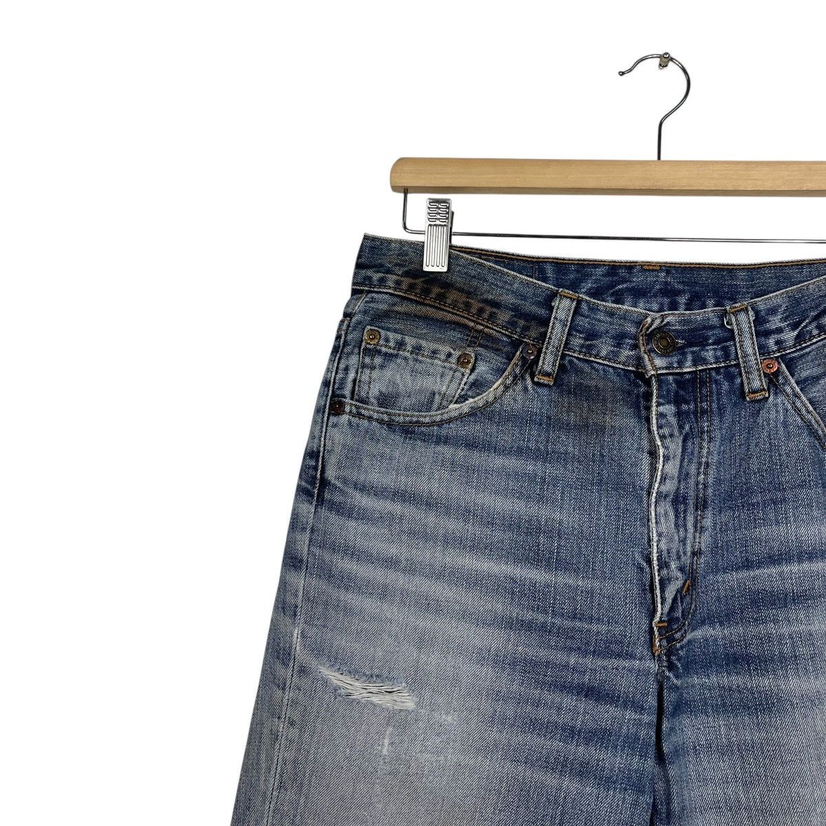 Levi's Vintage Levis Disressed Flare Denim Jeans Size US 30 / EU 46 - 4 Thumbnail