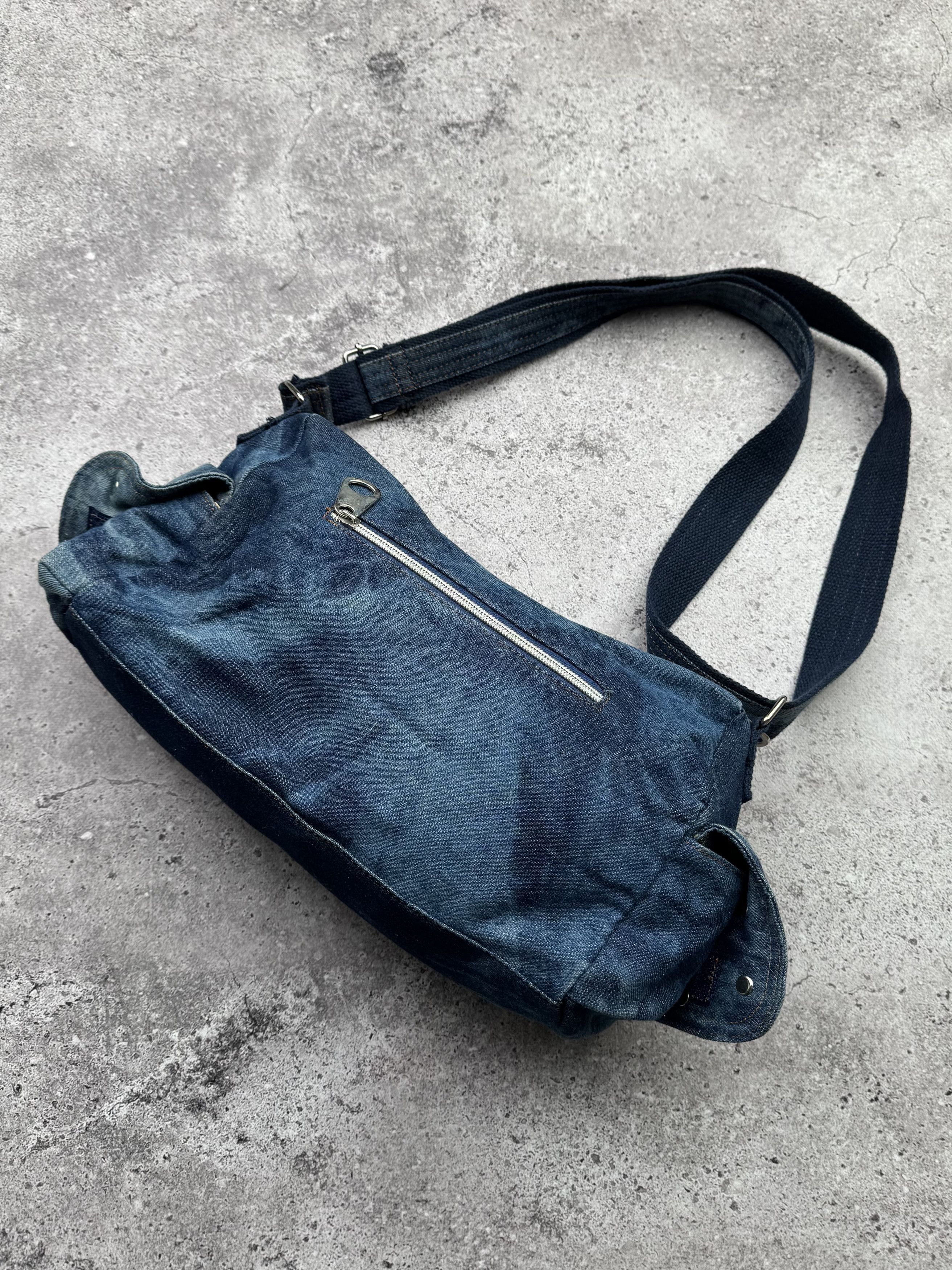 Vintage Vintage Faded Denim Handle Bag C278(V553) Size ONE SIZE - 4 Thumbnail