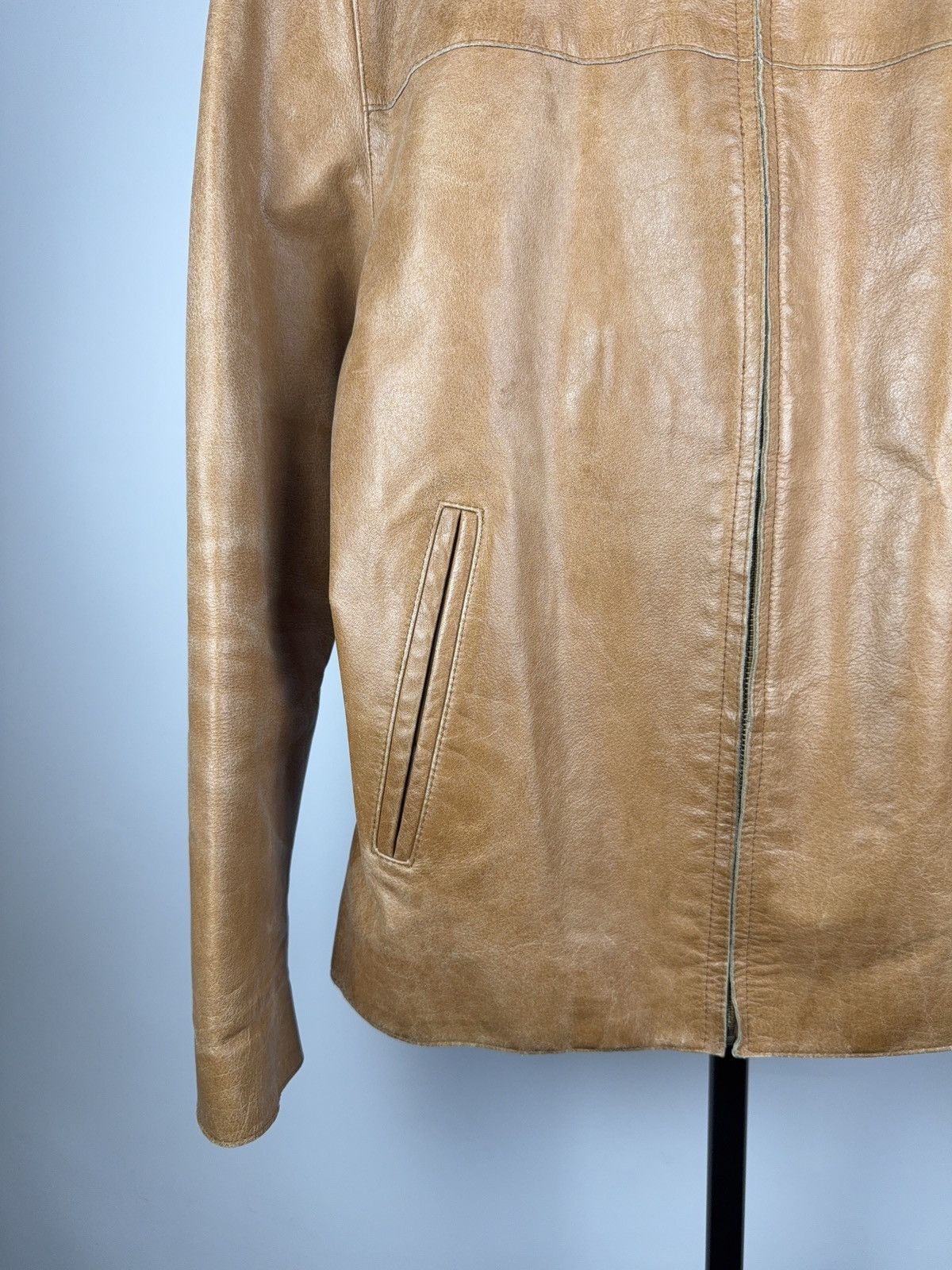 Vintage Vintage 90s Retro Avant Garde Leather Biker MOTO Y2K Jacket Size US S / EU 44-46 / 1 - 3 Thumbnail