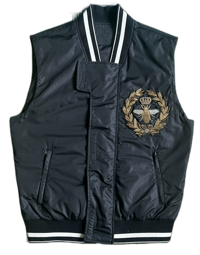 Dolce & Gabbana Dolce & Gabbana Black Vest with Embroidery Size US L / EU 52-54 / 3 - 1 Thumbnail