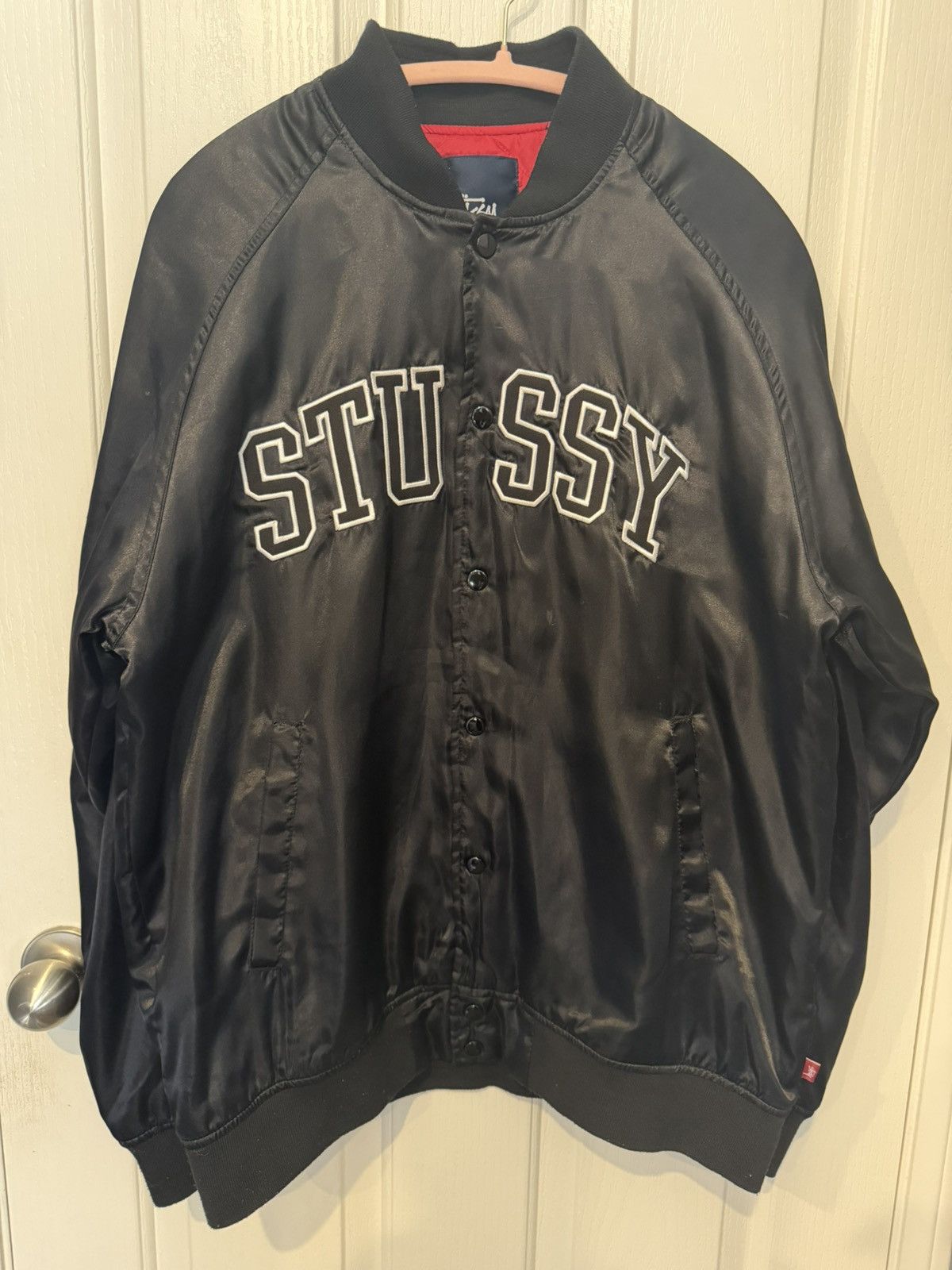 Stussy Stussy black and white bomber jacket Size US L / EU 52-54 / 3 - 3 Thumbnail