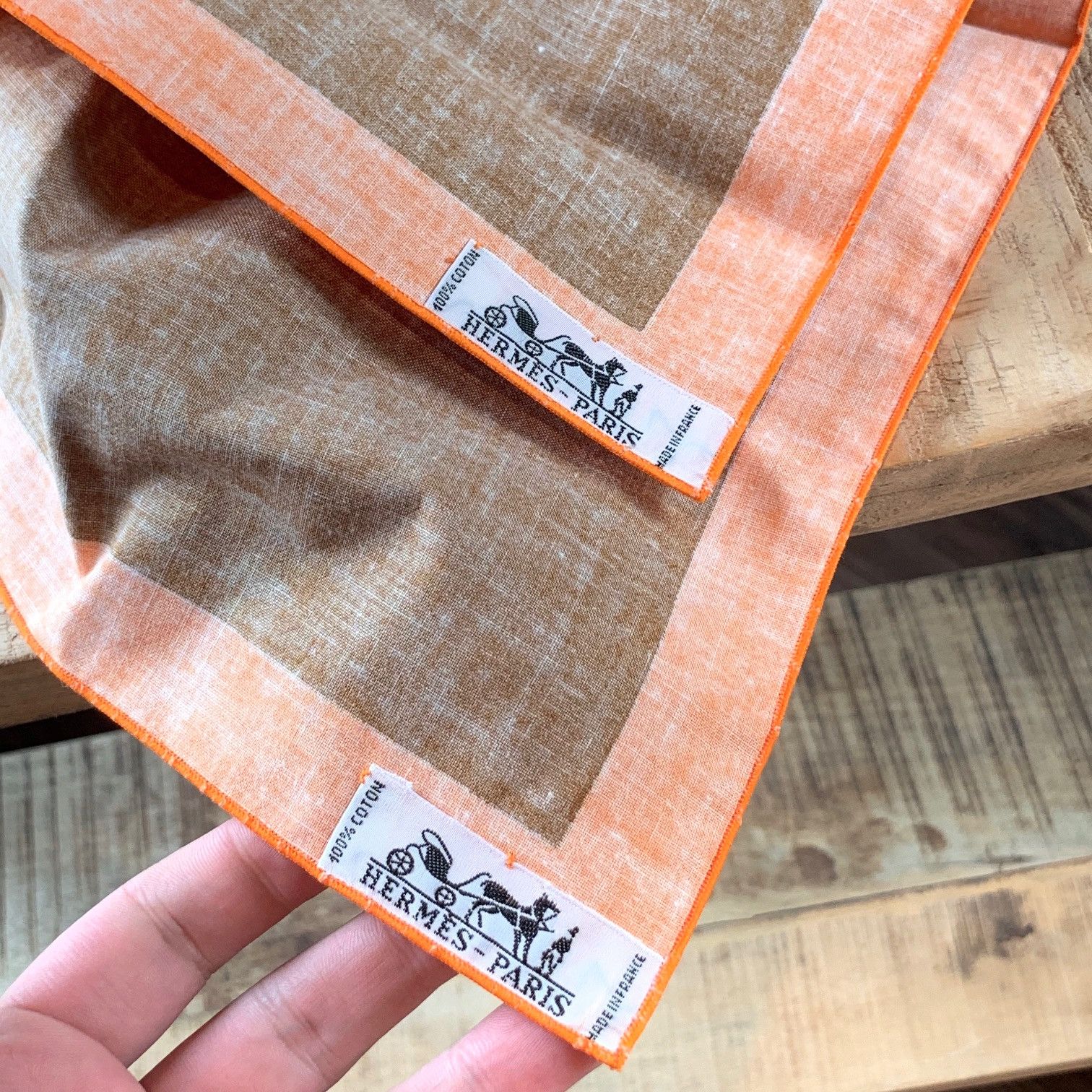 Hermes Hermès Set of 2 Bird Print Placemats & Brown Orange Napkins Size ONE SIZE - 3 Thumbnail