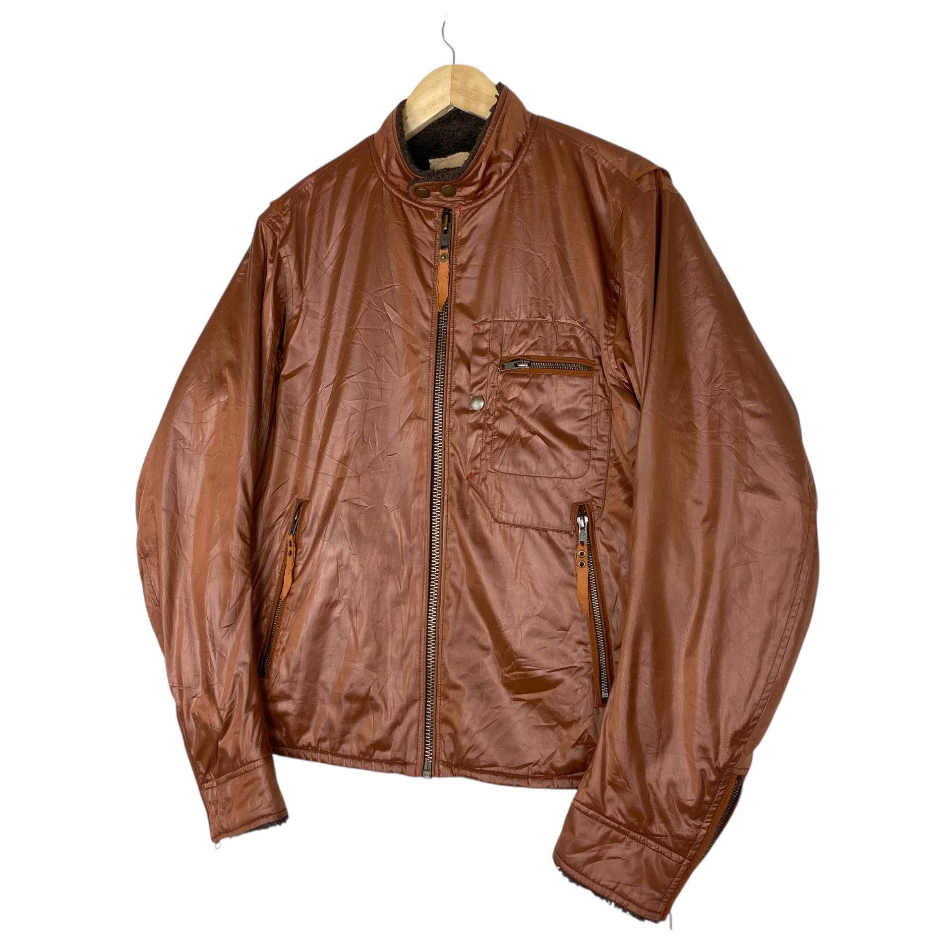 Hysteric Glamour 💥BALL BIKER WARM BROWN JACKET Size US L / EU 52-54 / 3 - 2 Thumbnail