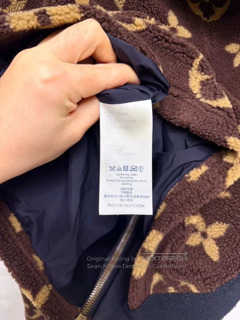 Louis Vuitton Louis Vuitton Brown full print patchwork teddy coat Size XS / US 0-2 / IT 36-38 - 4 Thumbnail