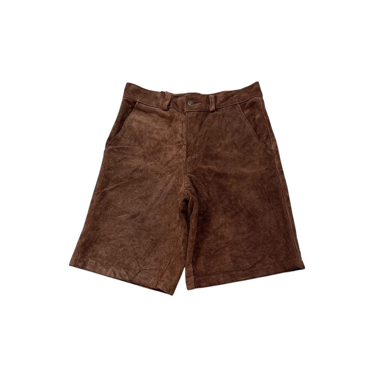 Schott Vintage Schott NYC Made In USA Suede Leather Short Pants Size US 30 / EU 46 - 1 Thumbnail