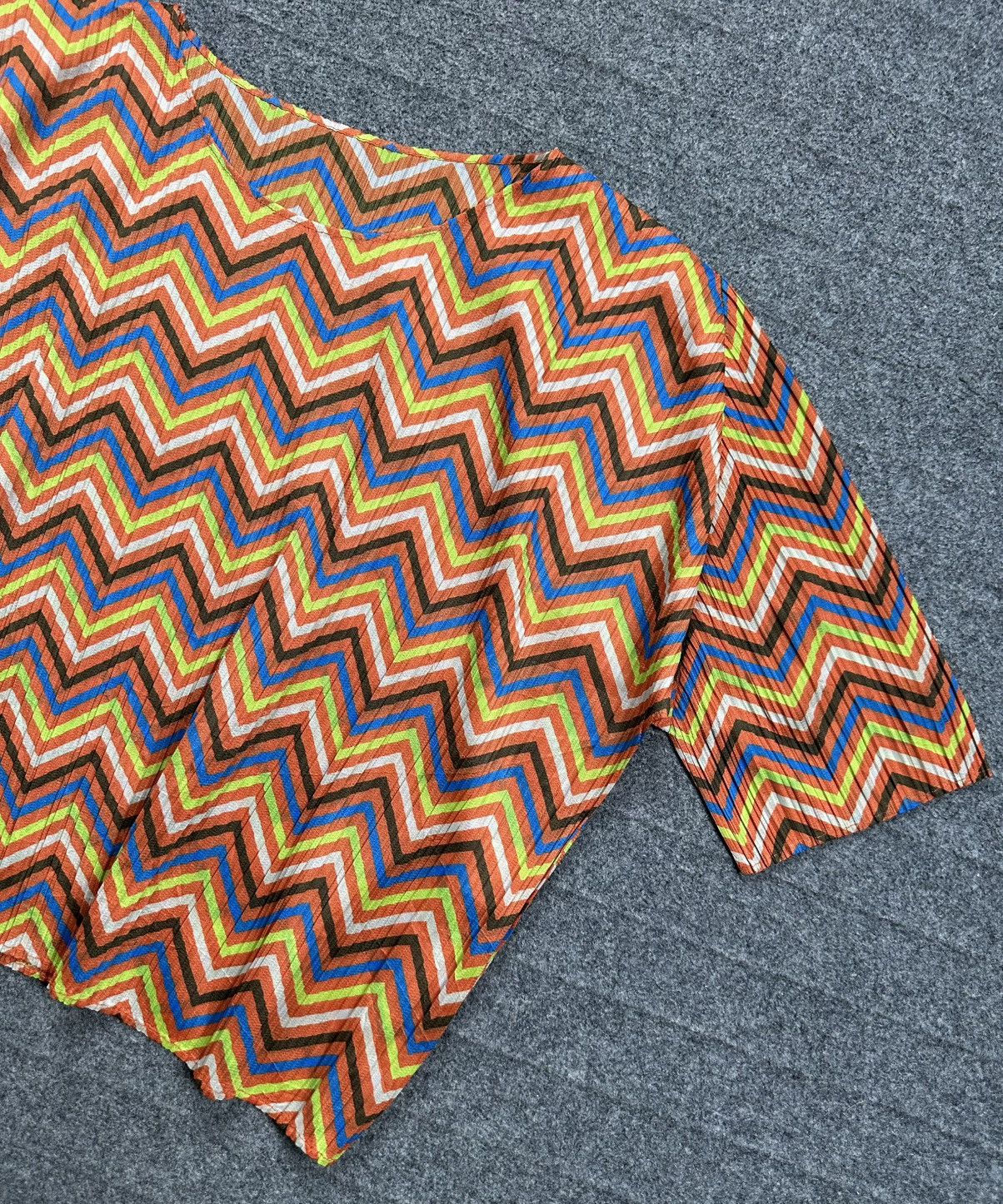 Pleats Please Issey Miyake Pleats Please - Issey Miyake - Multi Color Pleated Blouse Size L / US 10 / IT 46 - 3 Thumbnail