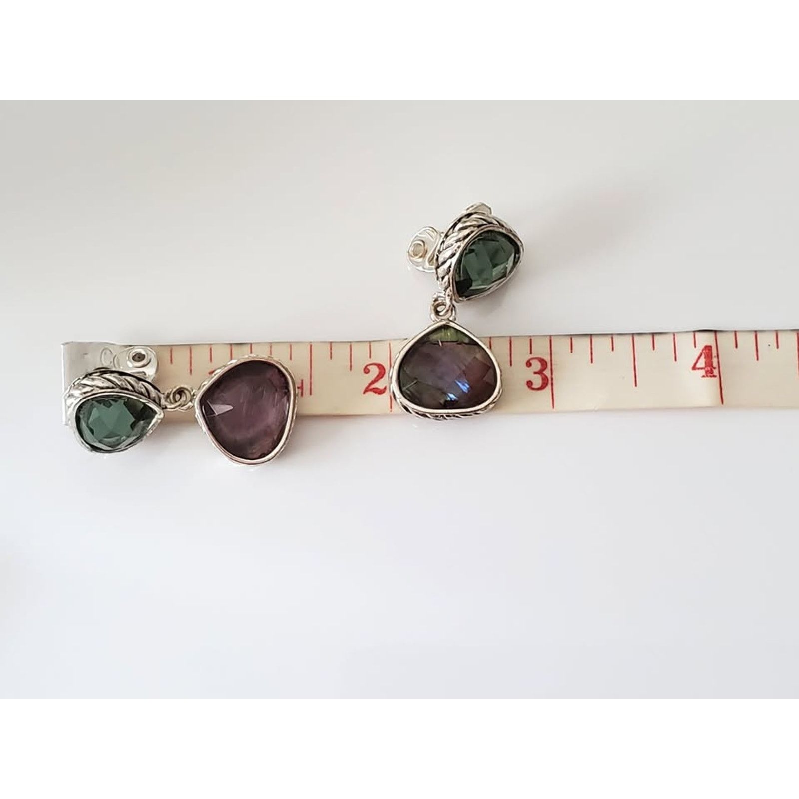 Other Napier Designer Pink and Smokey Gray Crystal Earrings Size ONE SIZE - 3 Thumbnail