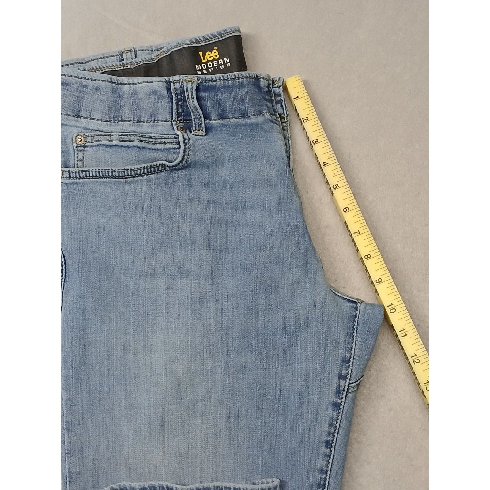 Lee Lee Modern (32x30) Straight Fit Tapered Leg Blue Denim Jeans Size US 32 / EU 48 - 10 Thumbnail