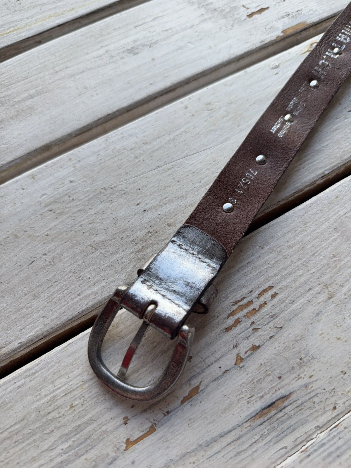 Vintage Japanese Leather Punk Emo Rock Goth Y2K Drill belt