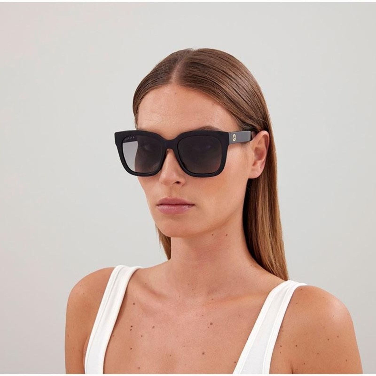 Gucci BRAND NEW GUCCI GG1338S 001 Black Smoke Women Sunglasses Size ONE SIZE - 1 Thumbnail