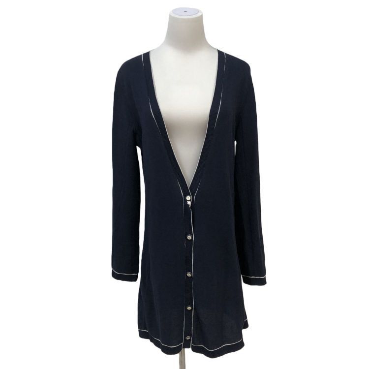 Chanel Chanel Navy Cotton Sweater Size 40 Size M / US 6-8 / IT 42-44 - 1 Thumbnail