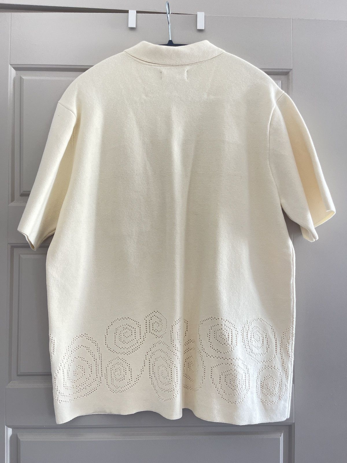 Stussy Stussy Natural Perforated Swirl Knit Shirt Size US M / EU 48-50 / 2 - 2 Thumbnail