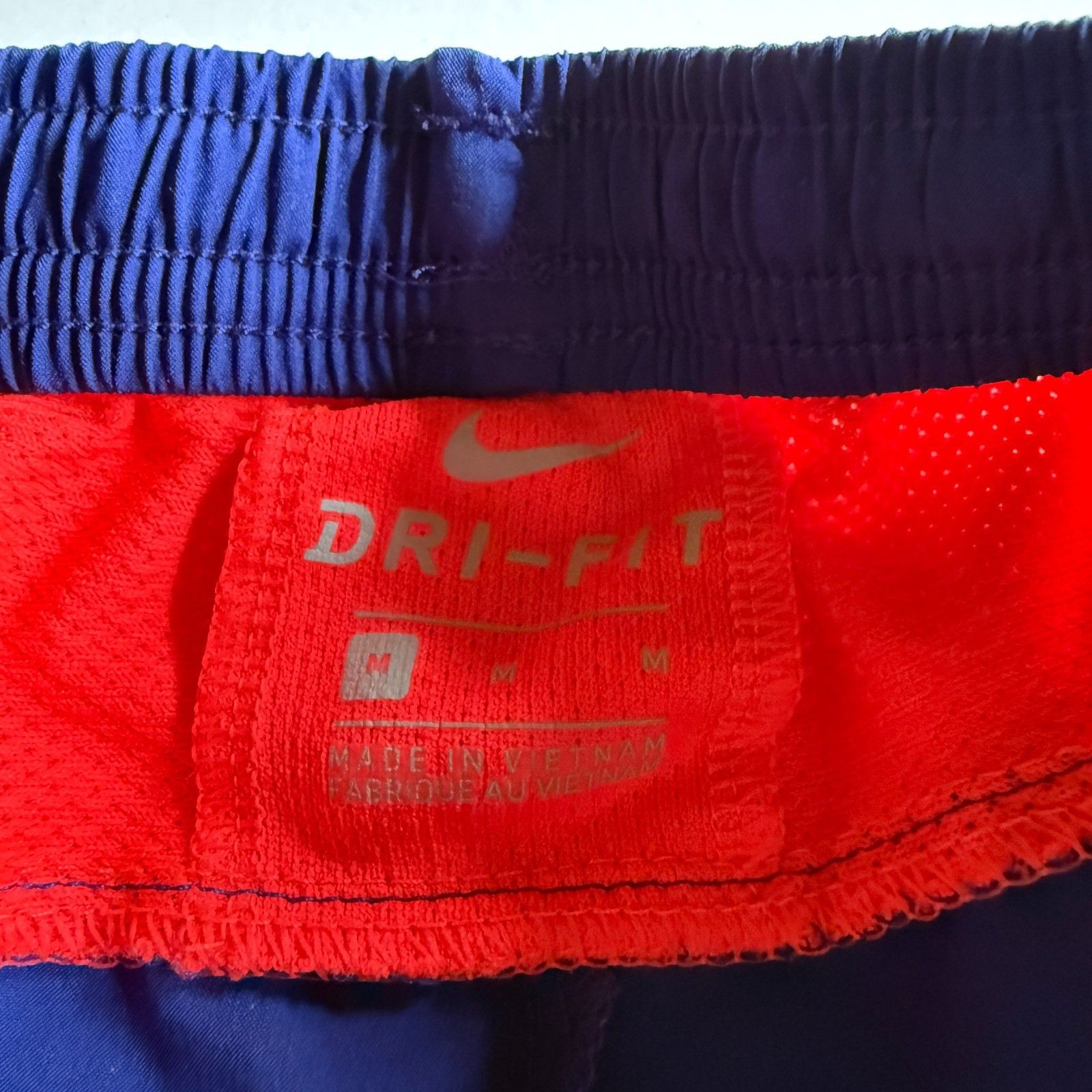Nike NIKE Dri-FIT Blue & Red Performance Shorts - Men’s Medium Size US 32 / EU 48 - 3 Thumbnail