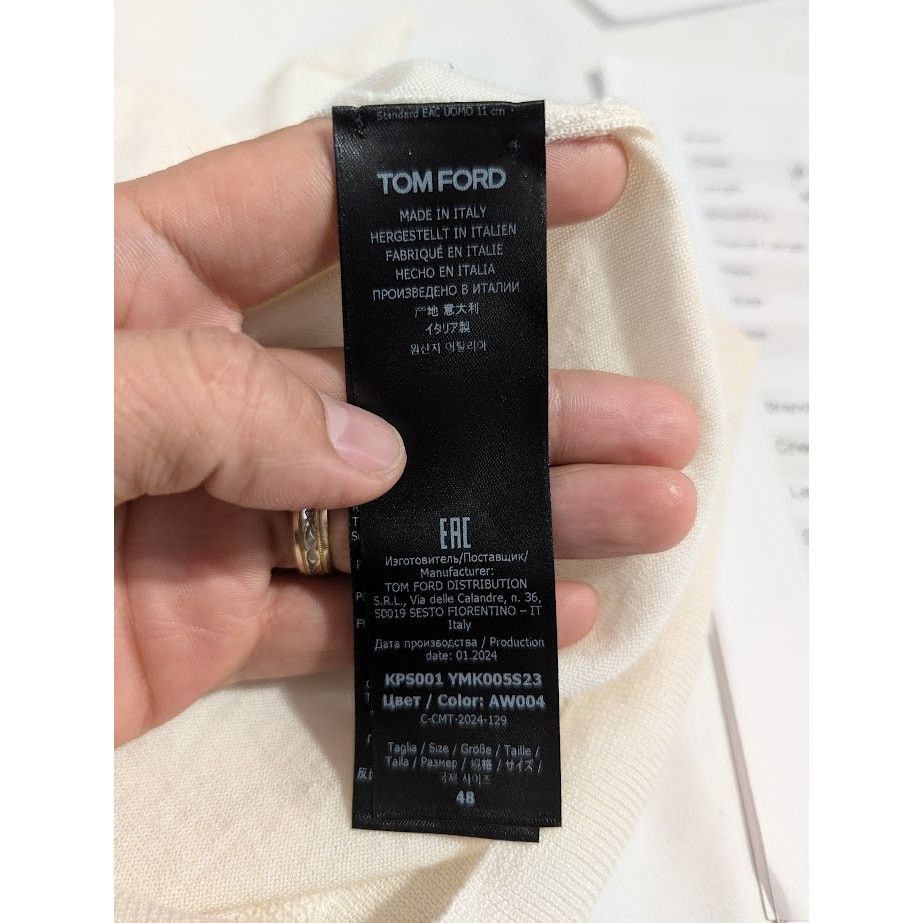 Tom Ford o1rshd1 CC20 Polo Shirt in White Size US M / EU 48-50 / 2 - 12 Thumbnail