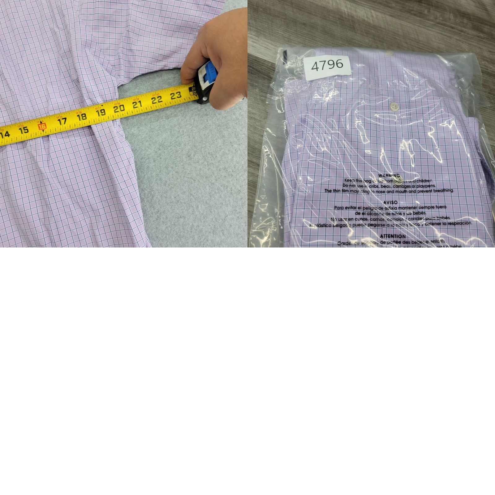 Ralph Lauren Ralph Lauren Shirt Mens Large Purple Check Classic Fit Button-Down Pony Logo Embroidered Short Sleeve Size US L / EU 52-54 / 3 - 8 Thumbnail