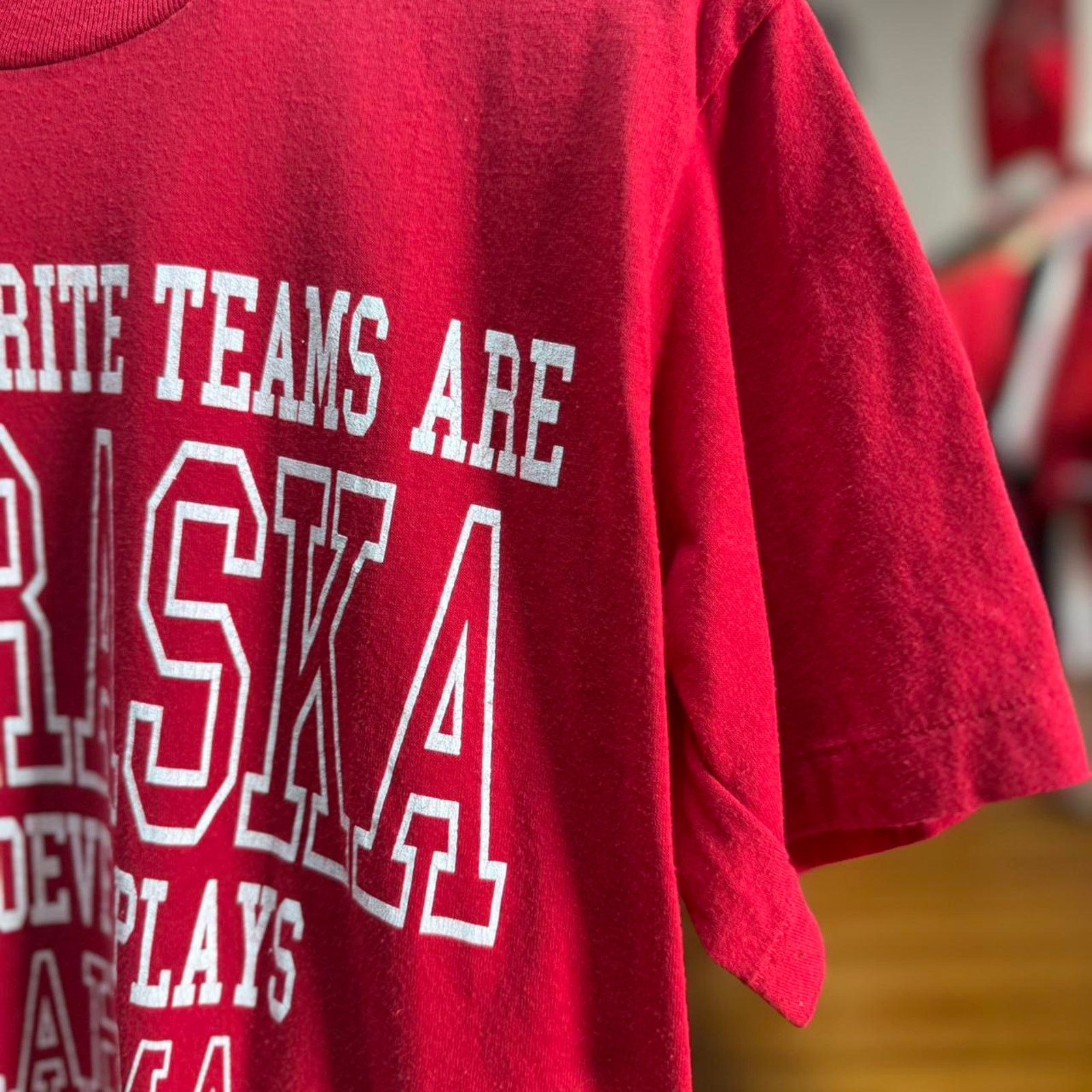 Vintage Vintage 80s Nebraska Huskers Anti Oklahoma T-Shirt Size US L / EU 52-54 / 3 - 5 Thumbnail