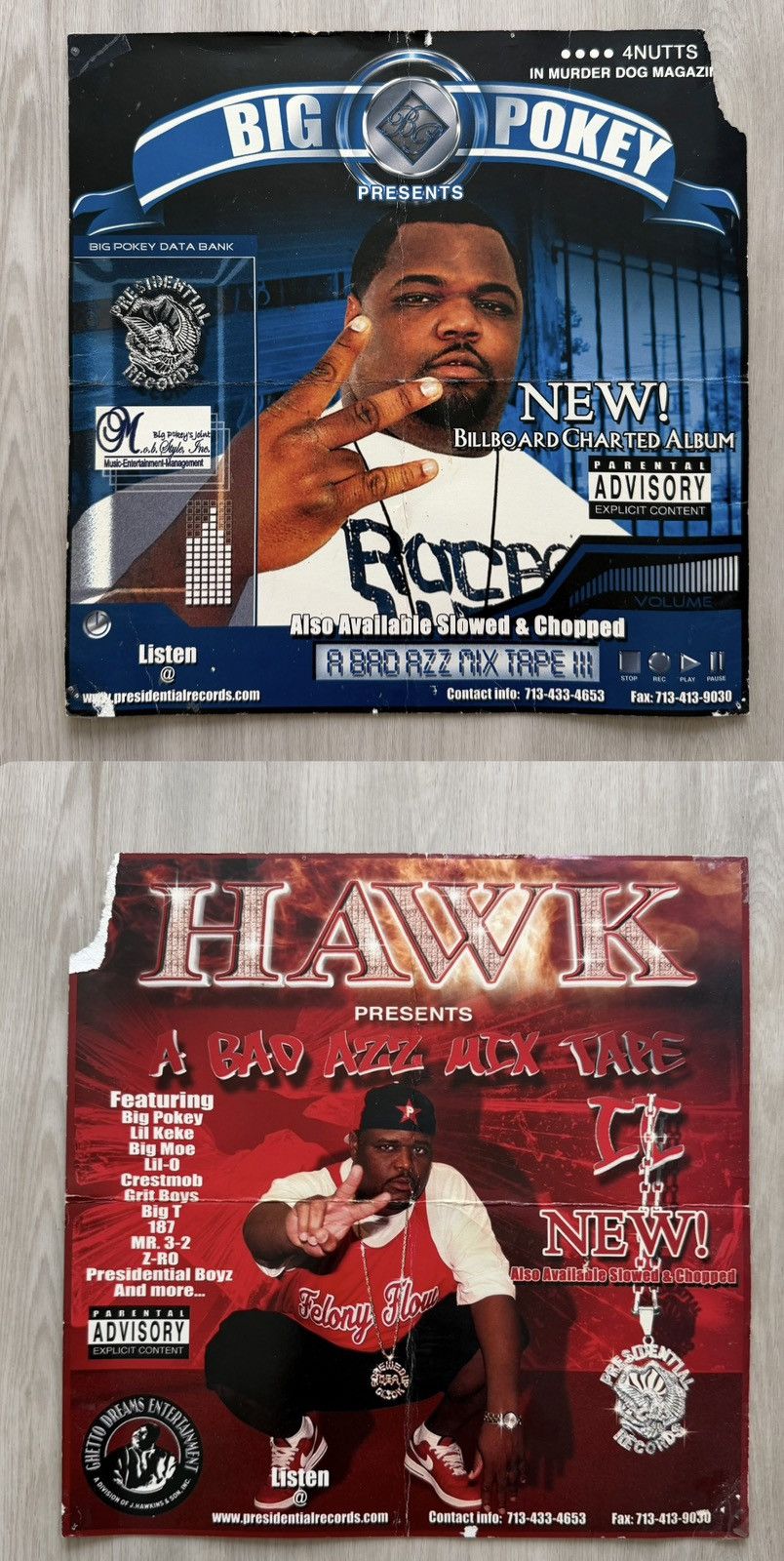 Vintage Rare 2 Sided Big Pokey / Hawk Album Promo Poster Size ONE SIZE - 1 Thumbnail