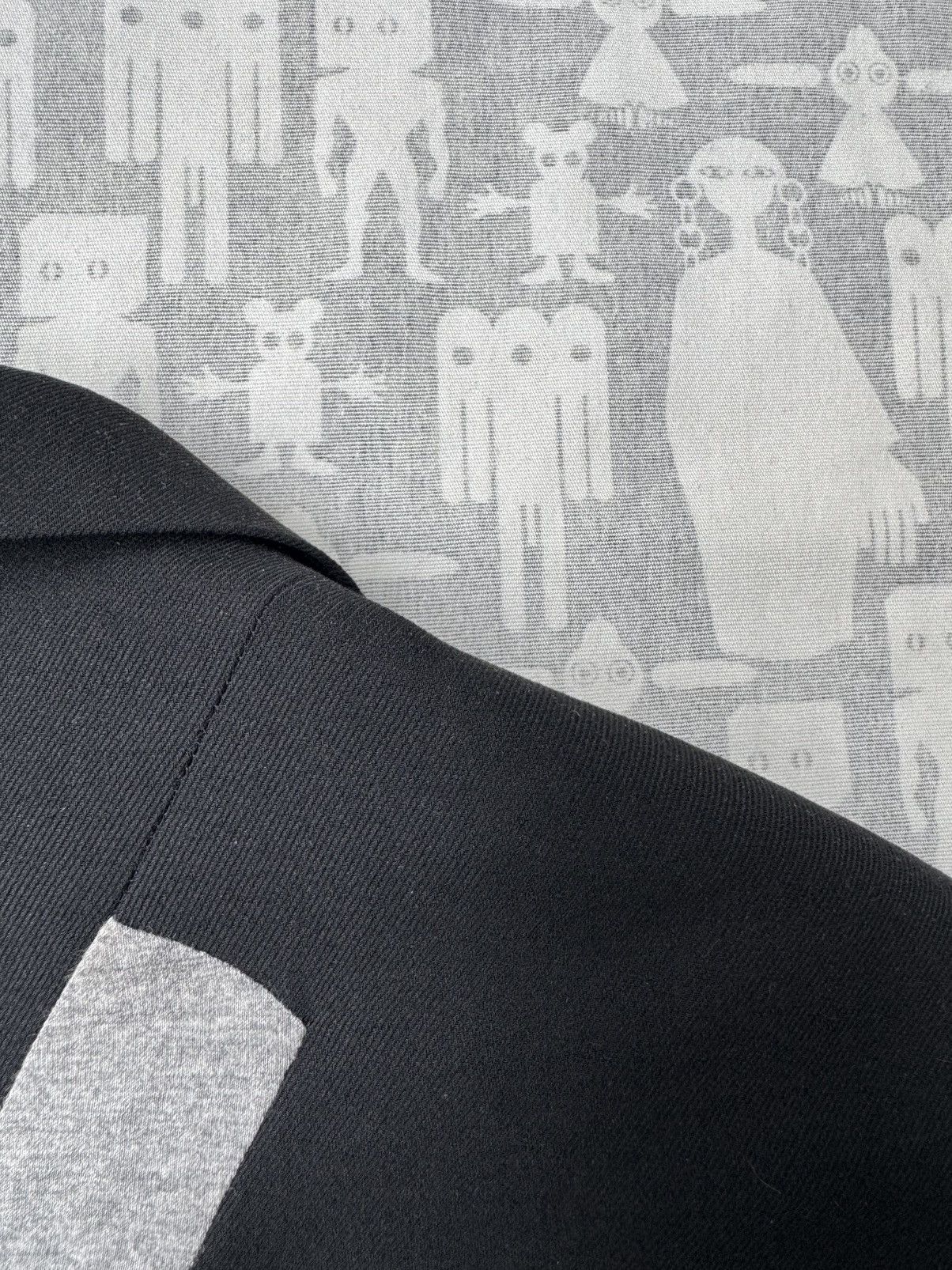 Yohji Yamamoto Yohji Yamamoto Pour Homme SS07 Jersey Appliqué Stripe Blazer Size 50L - 7 Thumbnail