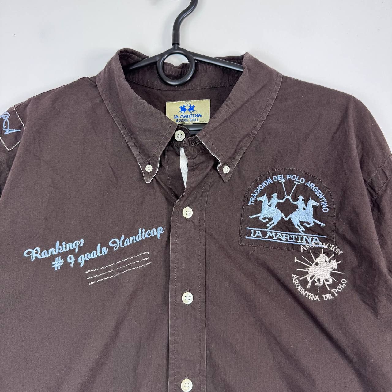 La Martina La Martina Buenos Aires Button Up Shirt Brown Long Sleev XXL Size US XXL / EU 58 / 5 - 2 Thumbnail