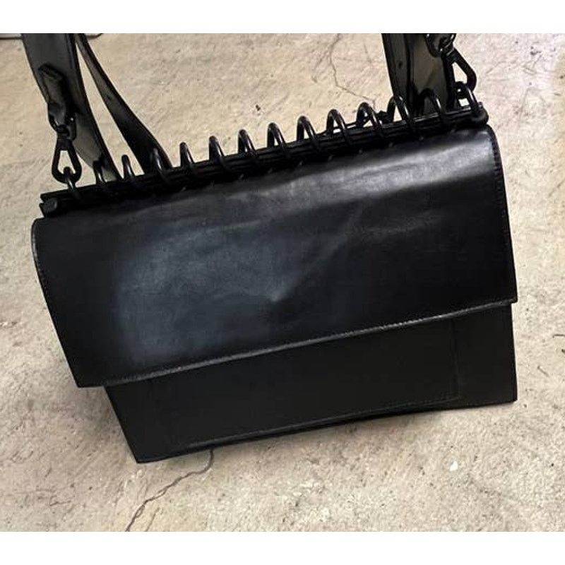 Other Atribut Handcrafted Black Leather Bag Detachable Strap Size ONE SIZE - 10 Thumbnail