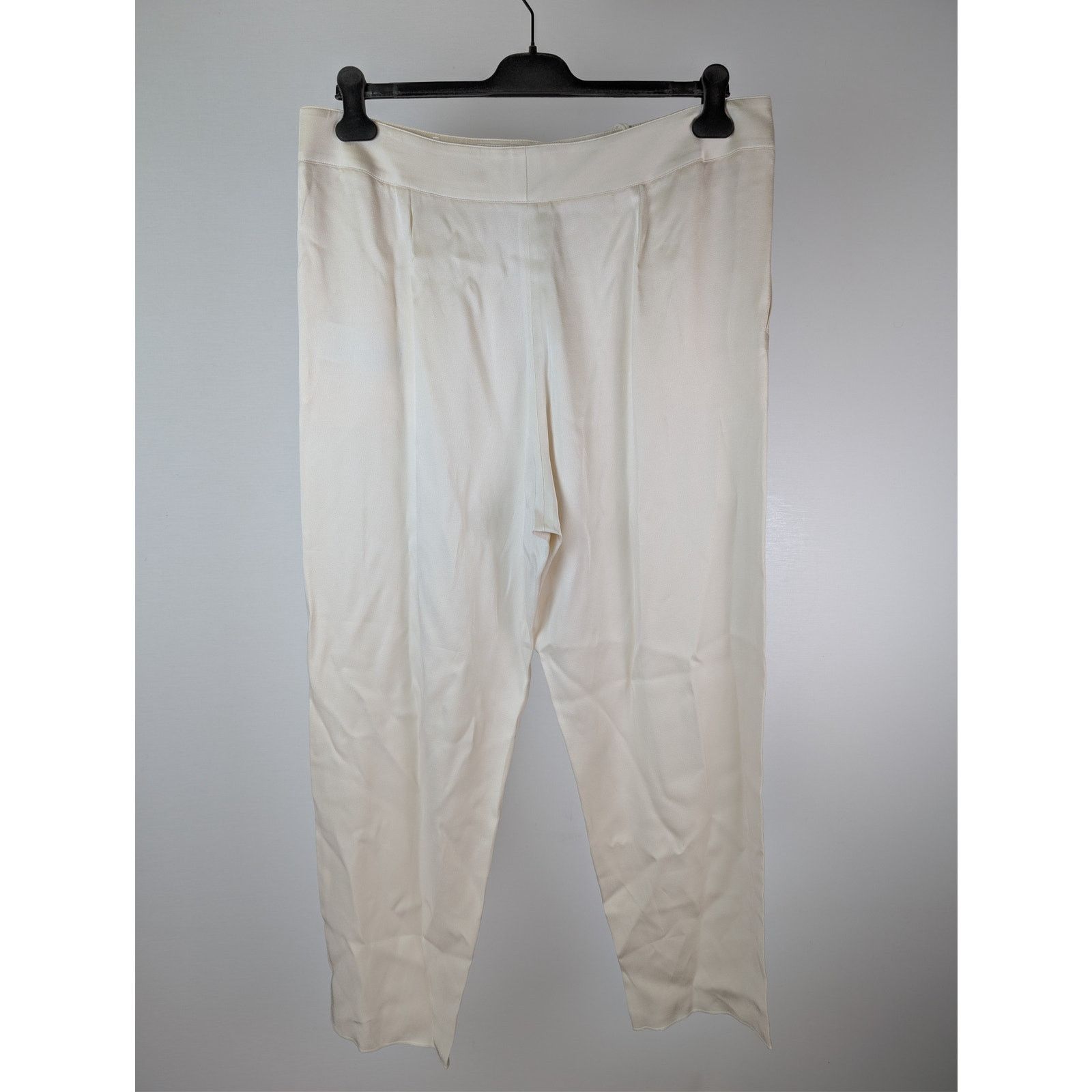 Saint Laurent Paris o1rshd1 Satin Crepe Pants in Craie Size US 38 / EU 54 - 15 Thumbnail