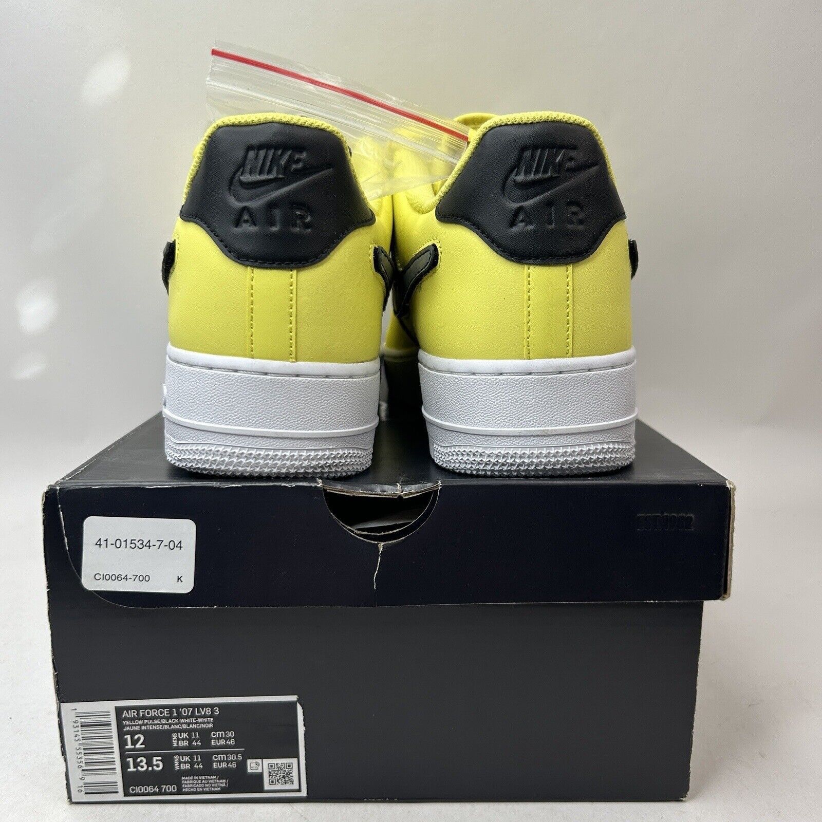 Nike Nike Air Force 1 Low 07 LV8 3 “Yellow Pulse” 2024 Size US 12 / EU 45 - 4 Thumbnail