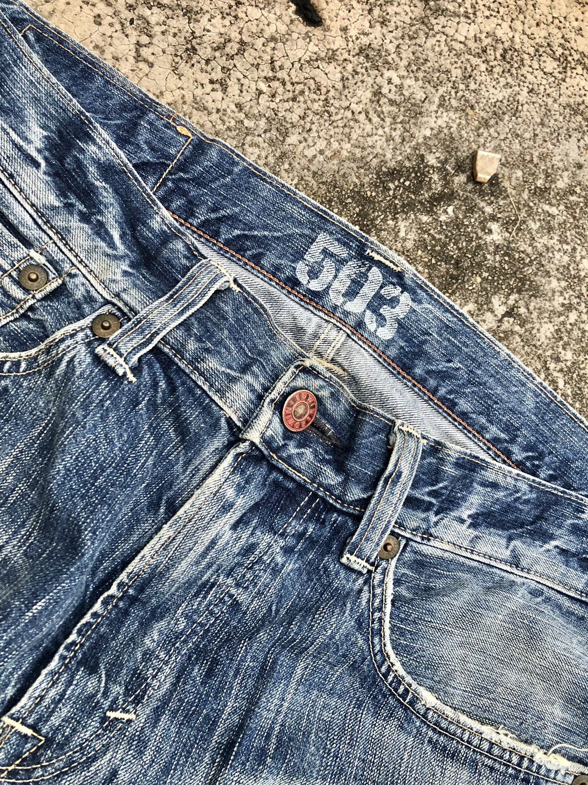 Edwin VINTAGE EDWIN 503 WASHED BLUE DENIM Size US 36 / EU 52 - 4 Thumbnail