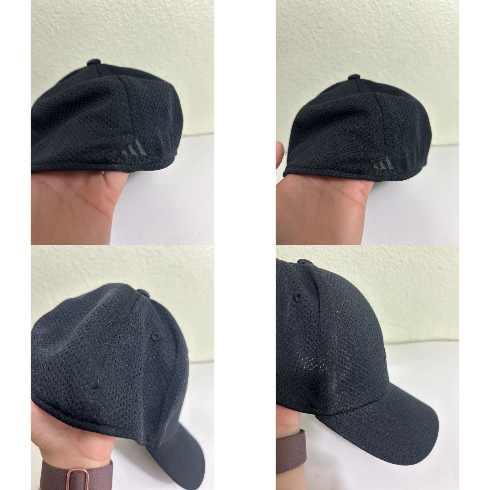 Adidas adidas aeroready Black On Black Flex Baseball Hat L/XL Baseball Cap Mens Black Flex fit Adidas Hat Size ONE SIZE - 8 Thumbnail