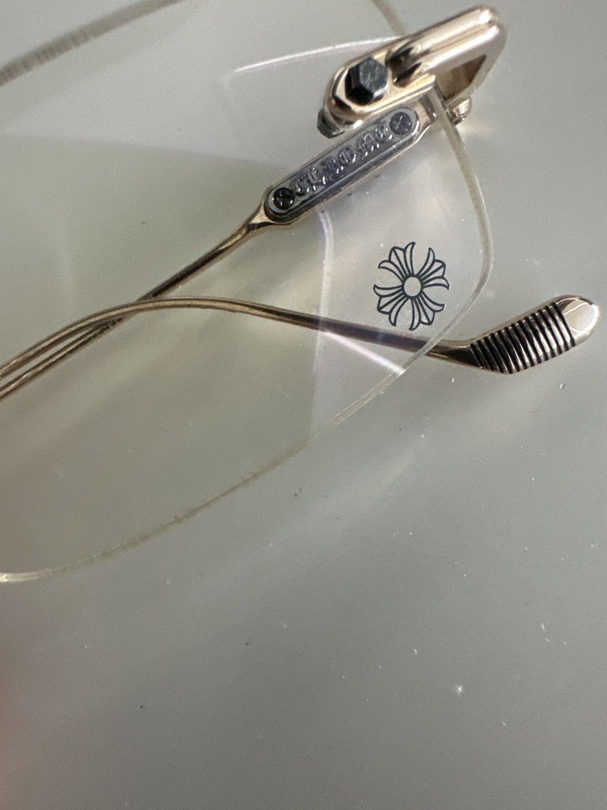 Chrome Hearts Chrome Hearts Rimless Glasses Gold Size ONE SIZE - 7 Thumbnail