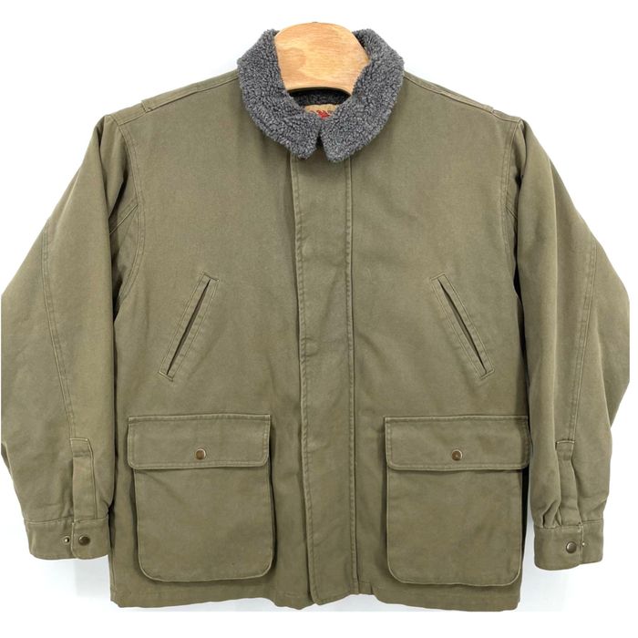 Dickies Vintage Mens Field N Forest shearling lined green chore coat ...