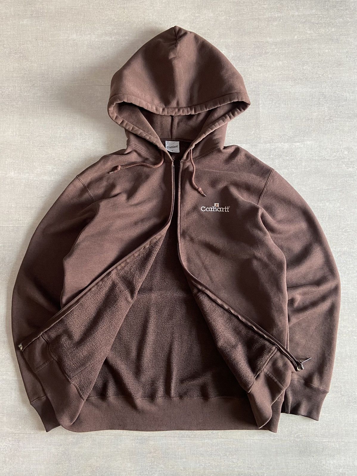 Vintage Carhartt Brown Zip Up Hoodie