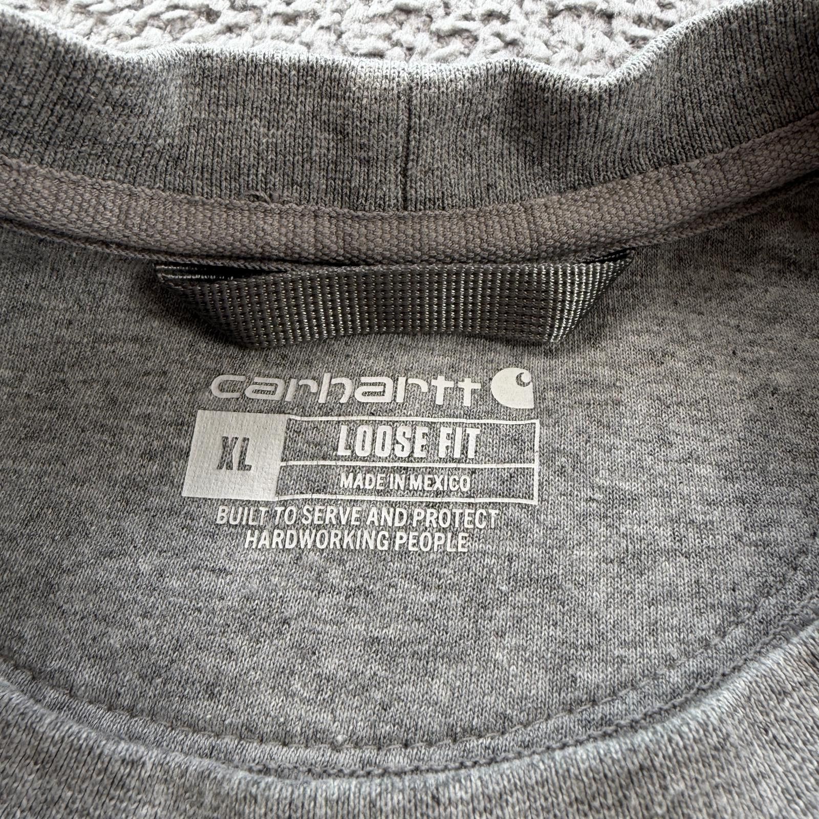 Carhartt Carhartt K124 Crewneck Sweatshirt XL Gray Loose Fit Workwear Size US XL / EU 56 / 4 - 4 Thumbnail