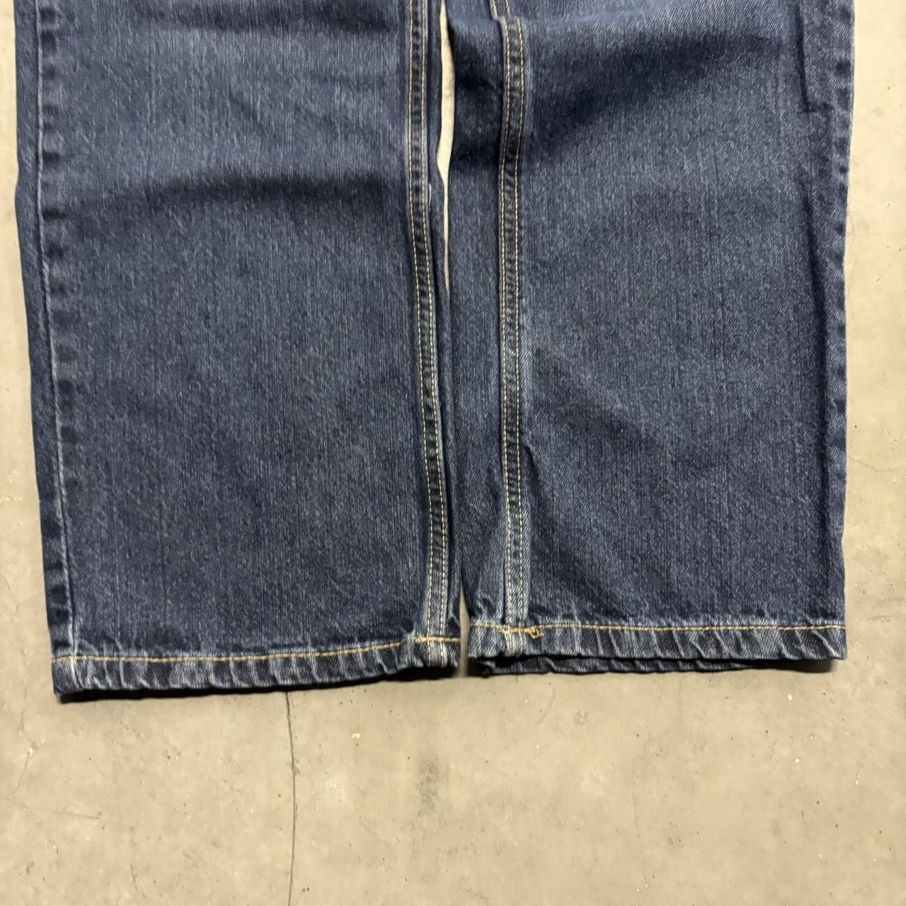 Japanese Brand × Vintage Vintage Y2K/2000s Baggy Dark Wash Denim Jeans! Size US 29 - 3 Thumbnail