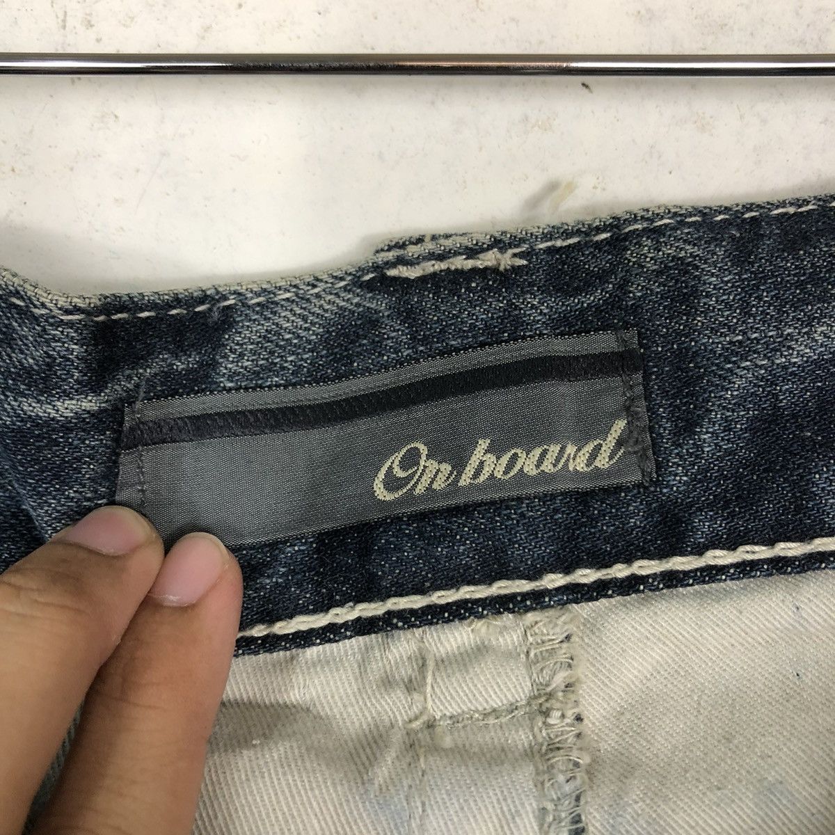 Japanese Brand 🔥DENIM JEANS BIKER WEAR ON BOARD JAPAN ISSEY MIYAKE Size US 34 / EU 50 - 15 Thumbnail
