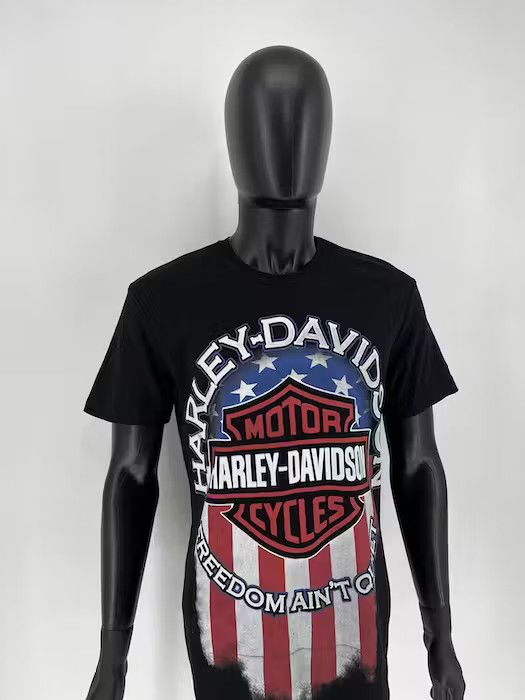 Harley Davidson × Vintage Y2K Harley Davidson Freedom American Flag Tee Size US XL / EU 56 / 4 - 9 Thumbnail
