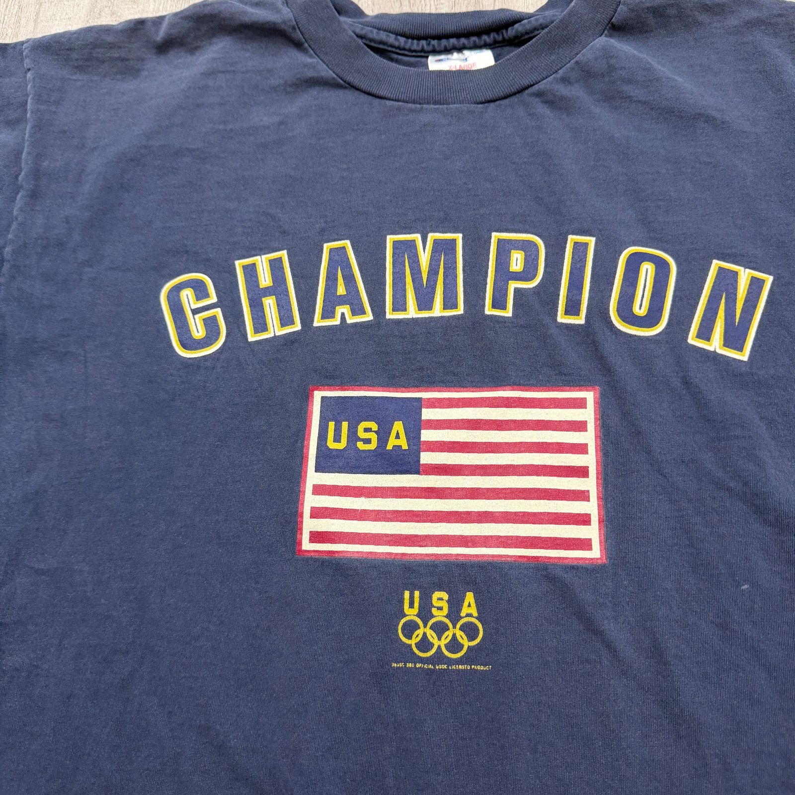 Champion Vintage Champion USA Olympics Shirt Men's XL Blue 90s USA Size US XL / EU 56 / 4 - 3 Thumbnail