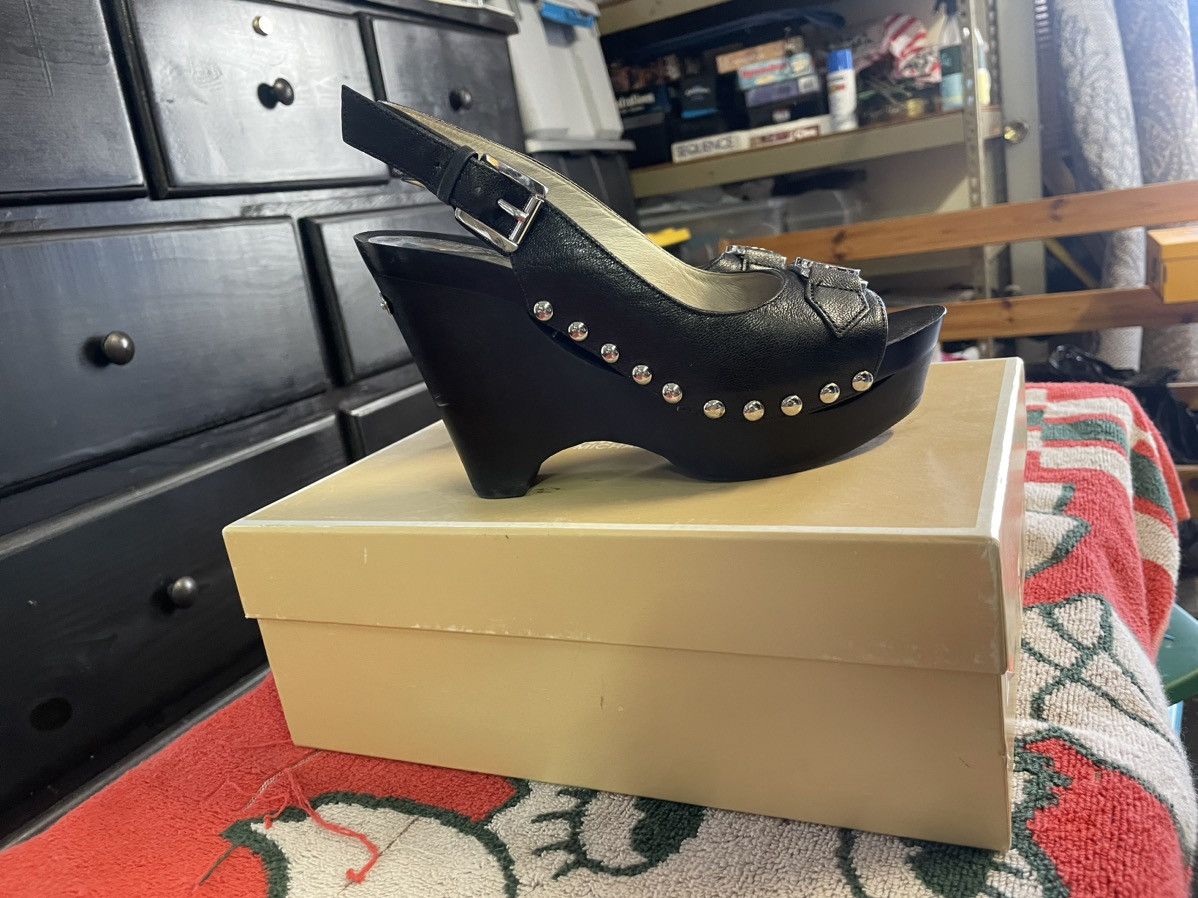 Michael Kors Michael Kors black leather platform wedge Size US 7.5 / IT 37.5 - 4 Thumbnail