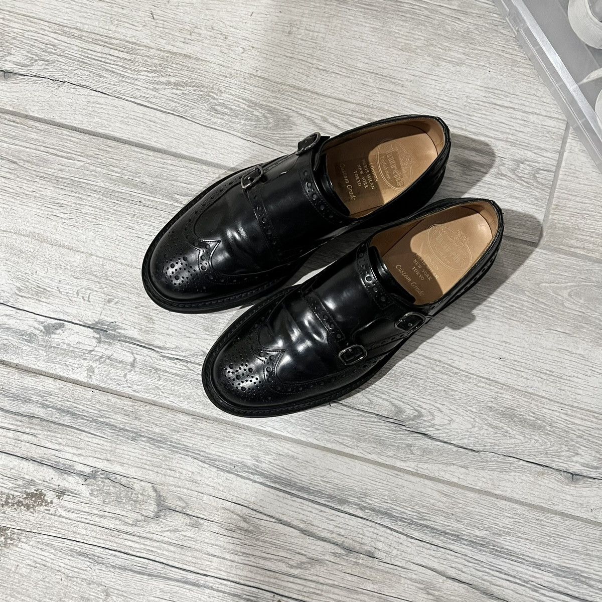 Church Monk Strap Wingtip Brogue Black Shoes UK7 US8 EU41