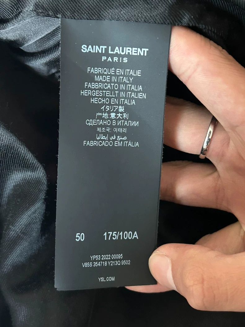 Saint Laurent Paris saint Laurent paris22fw genuine white wool patchwork leath Size US M / EU 48-50 / 2 - 7 Thumbnail