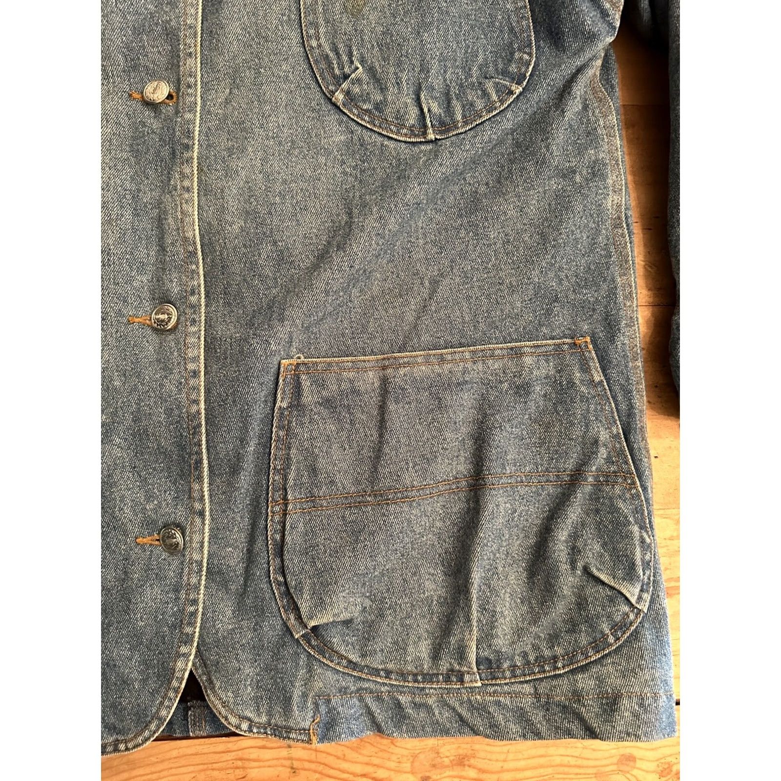 Vintage VINTAGE KaOS 80s Denim Button Up Jacket Women’s Small Sherpa Size S / US 4 / IT 40 - 3 Thumbnail