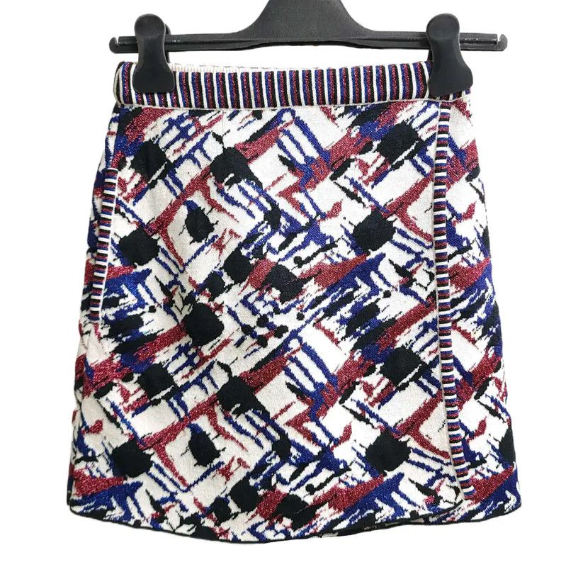 Chanel Chanel Multi-Color Wool Mini Skirt 0089 Size 22" - 1 Thumbnail