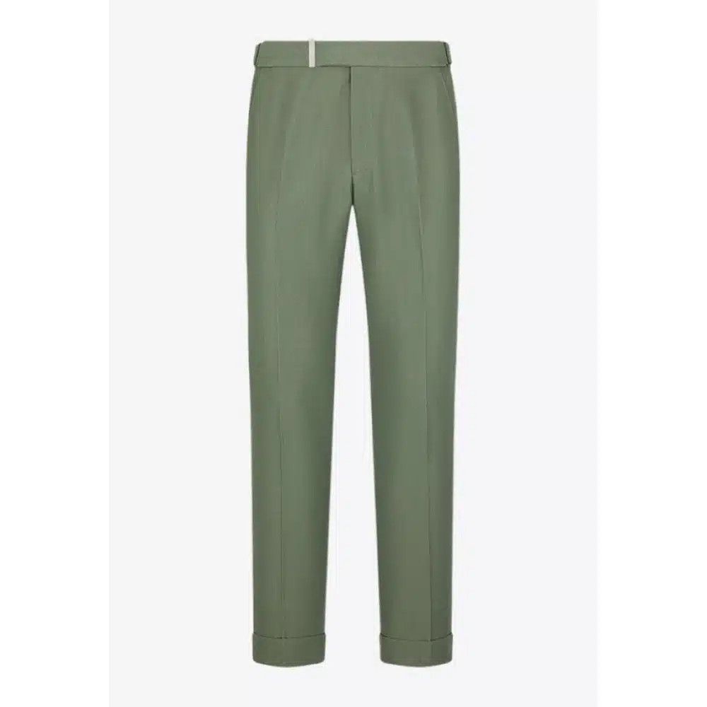 Tom Ford o1loc1c0525 PLFT01 Wool Silk Atticus Pant in Green Size US 34 / EU 50 - 1 Thumbnail